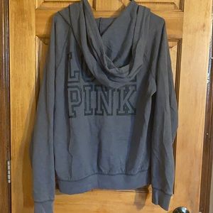 PINK Victoria Secret Grey Zip Up Hoodie, Jacket